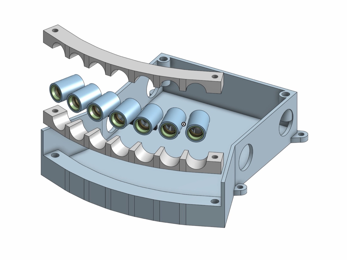 Exploded CAD of the detector optics